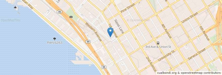 Mapa de ubicacion de Matt's in the Market en États-Unis D'Amérique, Washington, King County, Seattle.