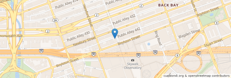 Mapa de ubicacion de Select Oyster Bar en 미국, 매사추세츠, Suffolk County, Boston.