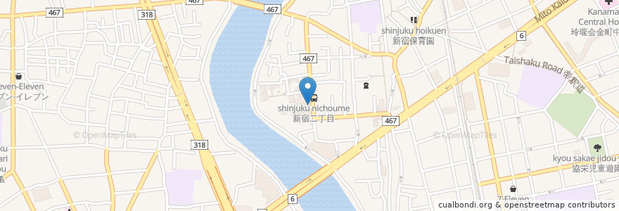 Mapa de ubicacion de 二八そば やなぎ屋 en Japan, Tokio, 葛飾区.