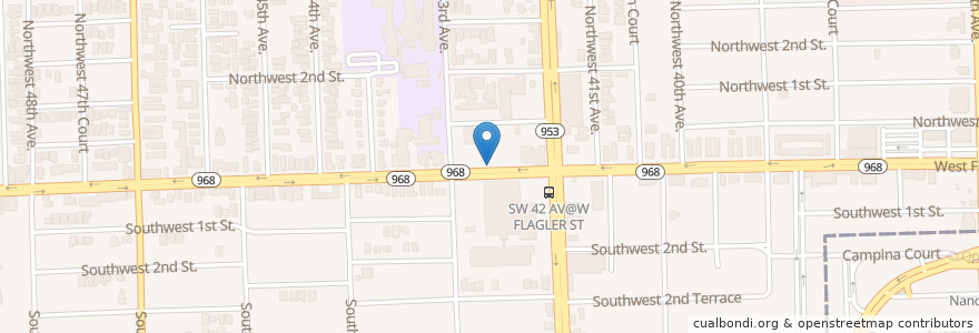 Mapa de ubicacion de La Rosa Bakery en Amerika Birleşik Devletleri, Florida, Miami-Dade County, Miami.
