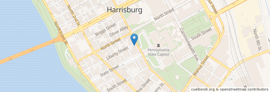 Mapa de ubicacion de Old Town Deli en United States, Pennsylvania, Dauphin County, Harrisburg.