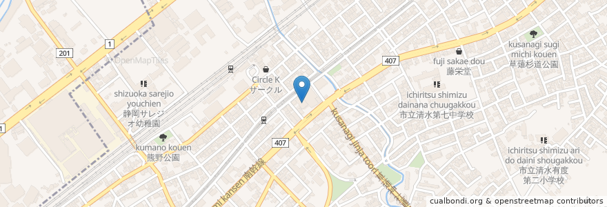 Mapa de ubicacion de 静岡銀行 en 日本, 静岡県, 静岡市, 清水区.
