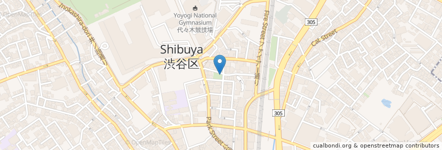 Mapa de ubicacion de サイカパーク 渋谷区 北谷公園第１バイク駐車場 en Japonya, 東京都, 渋谷区.