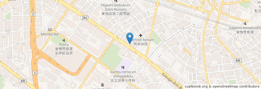 Mapa de ubicacion de なか卯 en 日本, 東京都, 豊島区.