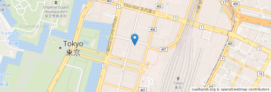 Mapa de ubicacion de スターバックス en 日本, 東京都, 千代田区.