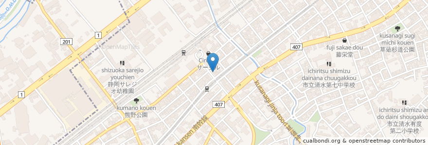 Mapa de ubicacion de 清水商店 en Japonya, 静岡県, 静岡市, 清水区.
