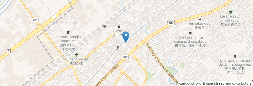 Mapa de ubicacion de レストラン栄屋 en Japan, Shizuoka Prefecture, Shizuoka, Shimizu Ward.