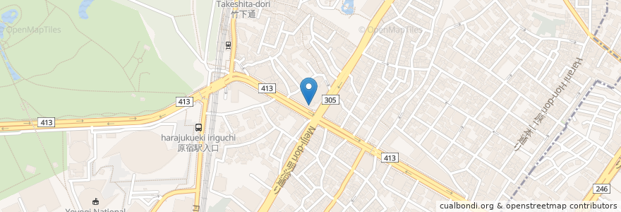 Mapa de ubicacion de 八千代銀行 en Giappone, Tokyo, Shibuya.