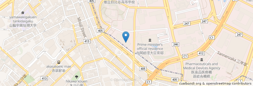 Mapa de ubicacion de スターバックス en 日本, 东京都/東京都.