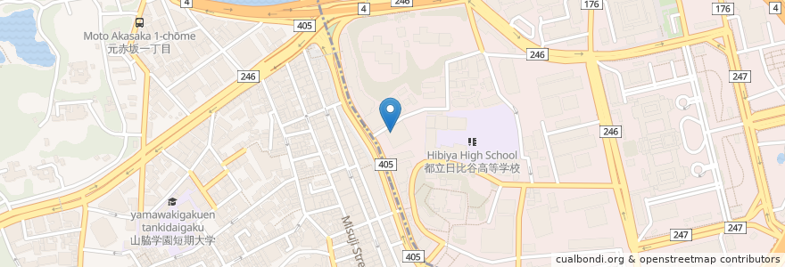 Mapa de ubicacion de スターバックス en Japan, 東京都.