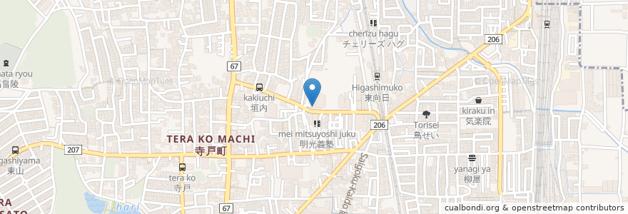 Mapa de ubicacion de 京都信用金庫 en 日本, 京都府, 向日市.