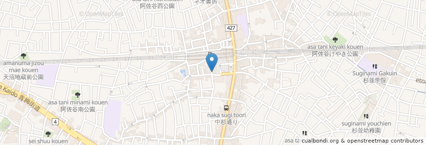 Mapa de ubicacion de 餃子酒場 en Япония, Токио, Сугинами.
