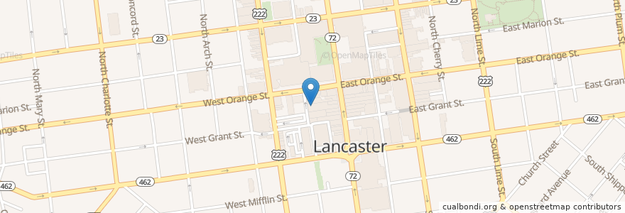Mapa de ubicacion de The Rabbit & the Dragonfly en ایالات متحده آمریکا, پنسیلوانیا, Lancaster County, Lancaster.