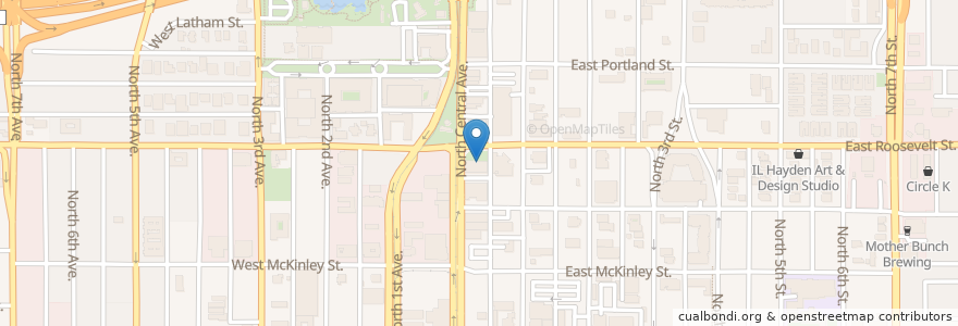 Mapa de ubicacion de Adobo Dragon Restaurant en 美利坚合众国/美利堅合眾國, 亚利桑那州 / 亞利桑那州, Maricopa County, 菲尼克斯 / 鳳凰城.