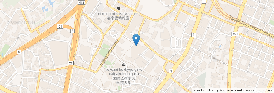 Mapa de ubicacion de スターバックス en Japón, Tokio, Minato.