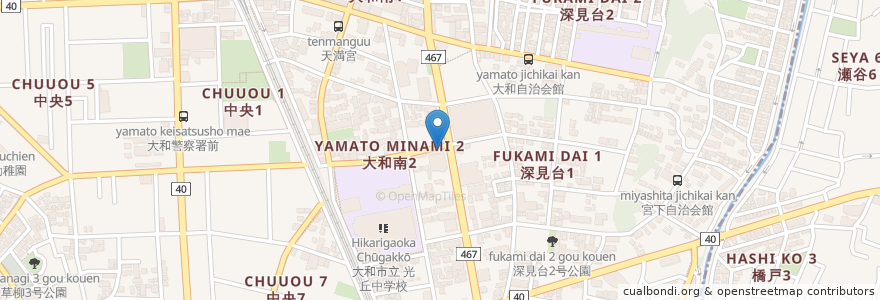 Mapa de ubicacion de ちひろ歯科医院 en Japón, Prefectura De Kanagawa, 大和市.