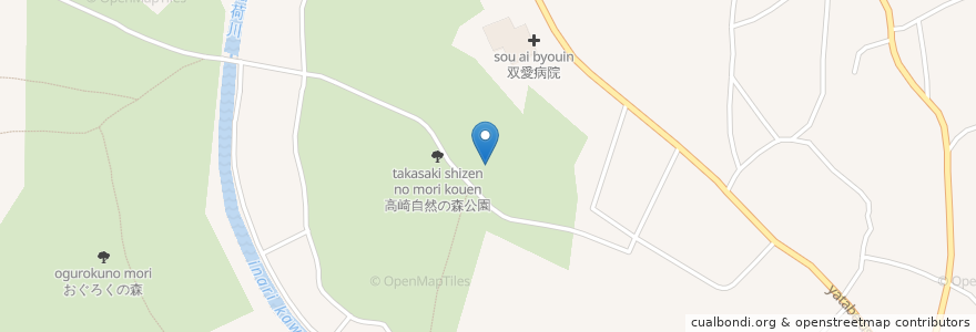 Mapa de ubicacion de 高崎自然の森 en Japão, 茨城県, つくば市.