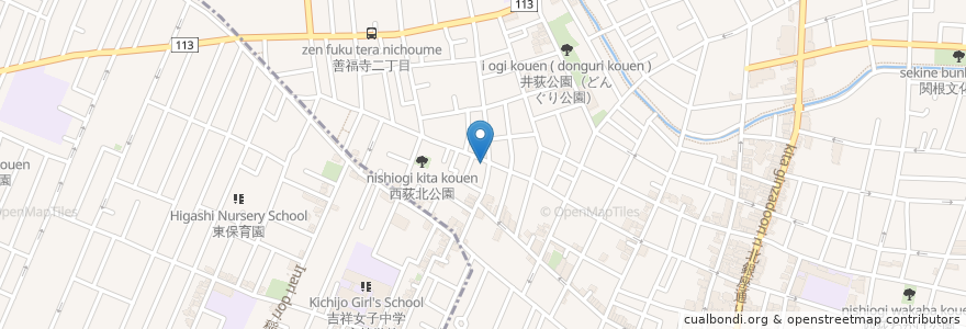 Mapa de ubicacion de カフェ　モナミ en 日本, 东京都/東京都, 杉並区.