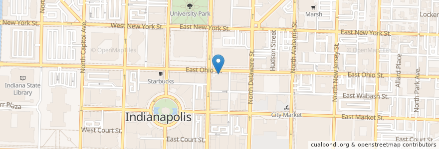 Mapa de ubicacion de PNC en アメリカ合衆国, インディアナ州, Indianapolis.