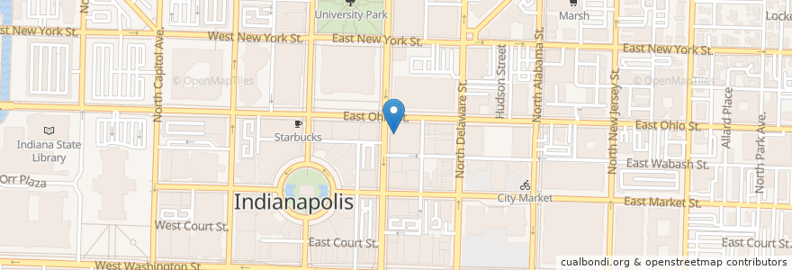 Mapa de ubicacion de BMO Harris Bank en الولايات المتّحدة الأمريكيّة, إنديانا, Indianapolis.