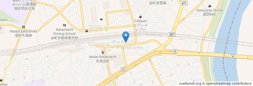 Mapa de ubicacion de スターバックス en Giappone, Tokyo, 葛飾区.
