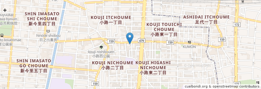 Mapa de ubicacion de ツル薬局 en Japon, Préfecture D'Osaka, 大阪市, 生野区.