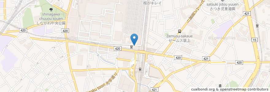 Mapa de ubicacion de スターバックス en Япония, Токио, Синагава.