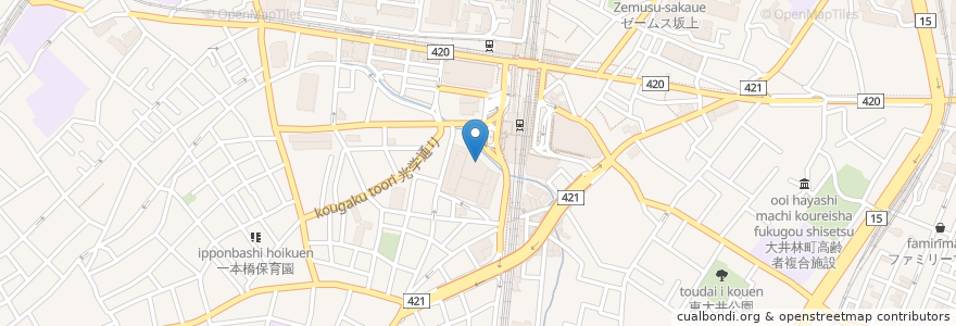 Mapa de ubicacion de スターバックス en Japonya, 東京都, 品川区.