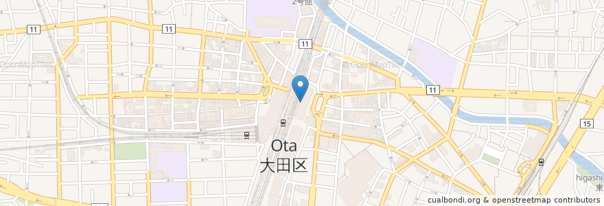 Mapa de ubicacion de スターバックス en Japón, Tokio, Ota.