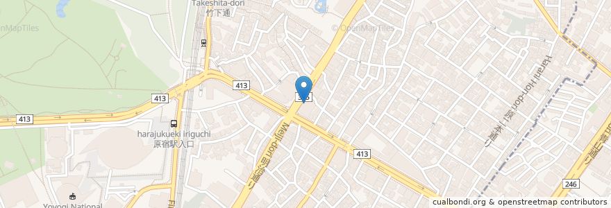 Mapa de ubicacion de スターバックス en 日本, 東京都, 渋谷区.