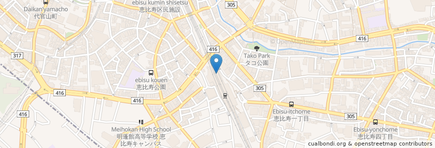 Mapa de ubicacion de スターバックス en Japan, Tokio, 渋谷区.