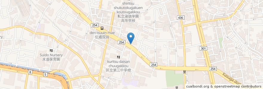 Mapa de ubicacion de 自動販売機 en 日本, 東京都, 文京区.