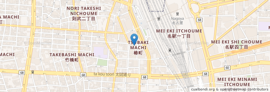 Mapa de ubicacion de サンルイス en اليابان, 愛知県, 名古屋市, 中村区.