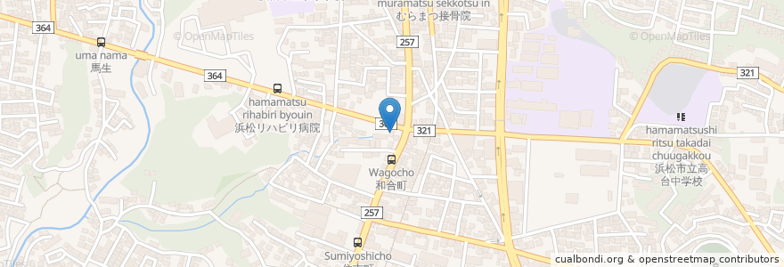 Mapa de ubicacion de 西部タクシー en Jepun, 静岡県, 浜松市, 中区.