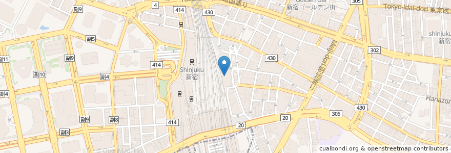 Mapa de ubicacion de スターバックス en 일본, 도쿄도, 신주쿠.