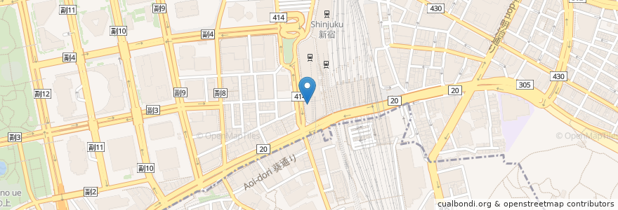 Mapa de ubicacion de スターバックス en Япония, Токио, Синдзюку.