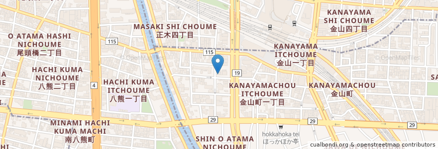 Mapa de ubicacion de 本多歯科 en اليابان, 愛知県, 名古屋市, 熱田区.