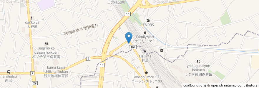 Mapa de ubicacion de や台ずし拝島町 en Япония, Токио, Фусса.