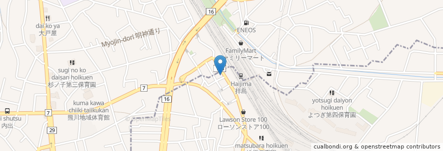 Mapa de ubicacion de うまかもん酒場 かさ en 日本, 東京都, 福生市.
