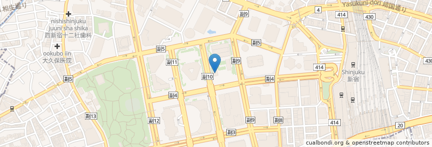 Mapa de ubicacion de 스타벅스 en 일본, 도쿄도, 신주쿠.