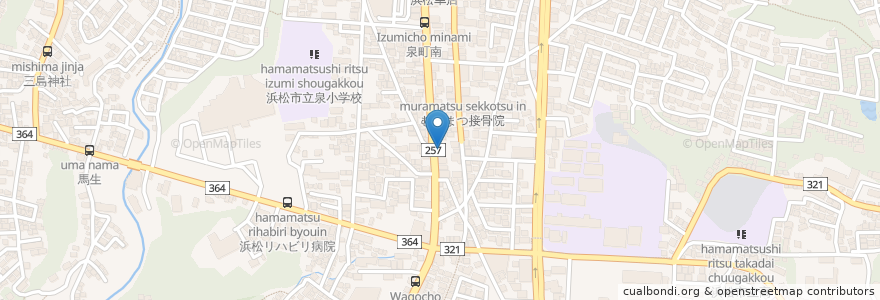 Mapa de ubicacion de 秀英予備校 en Япония, Сидзуока, 浜松市, 中区.