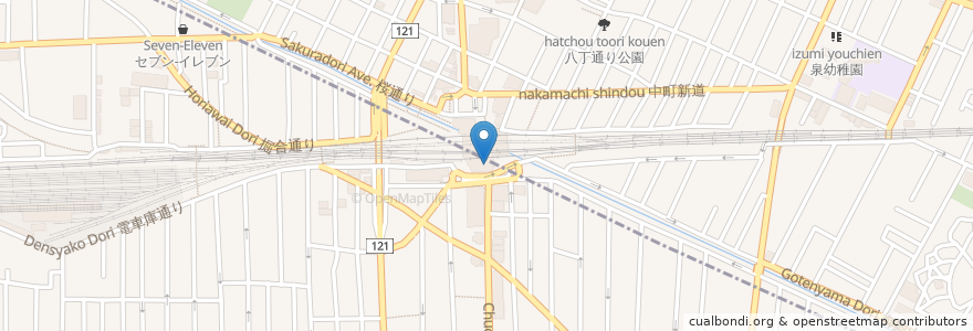 Mapa de ubicacion de スターバックス en اليابان, 東京都.