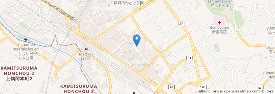 Mapa de ubicacion de スターバックス en Japonya, 東京都, 町田市.
