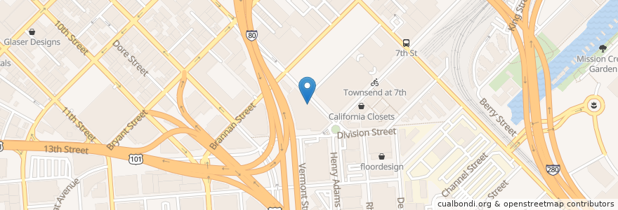 Mapa de ubicacion de Hardwood Bar & Smokery en United States, California, San Francisco City And County, San Francisco.