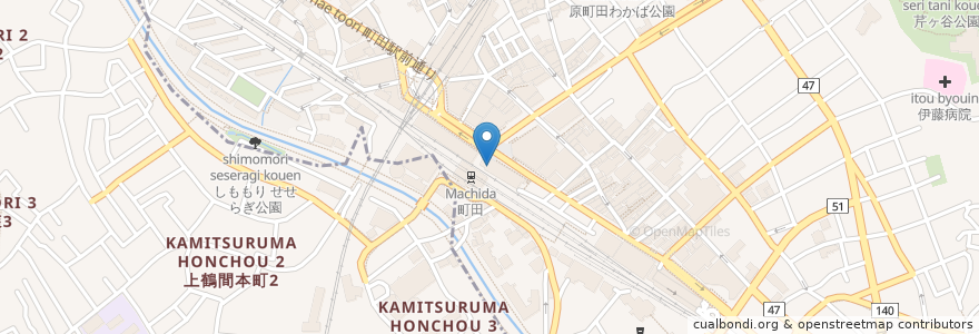 Mapa de ubicacion de スターバックス en 日本, 东京都/東京都, 町田市.