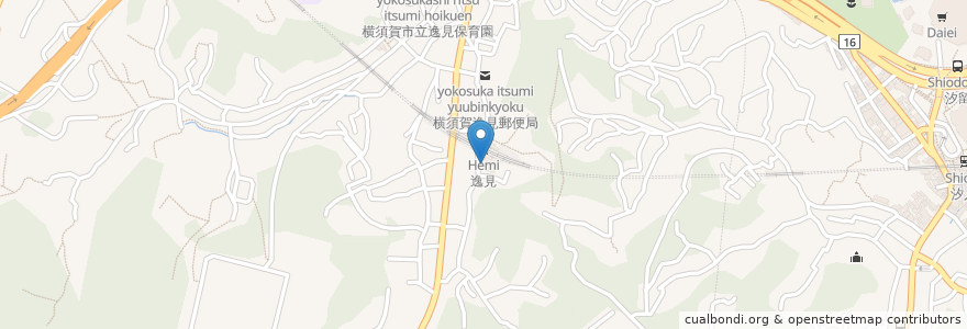 Mapa de ubicacion de 逸見行政センター en Japan, Präfektur Kanagawa, 横須賀市.