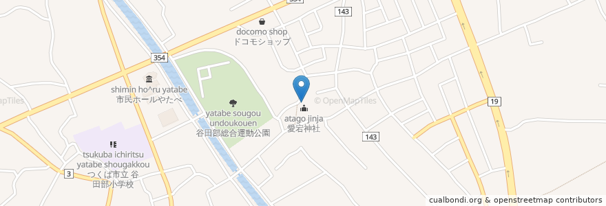 Mapa de ubicacion de Atago sinto shrines en Jepun, 茨城県, つくば市.