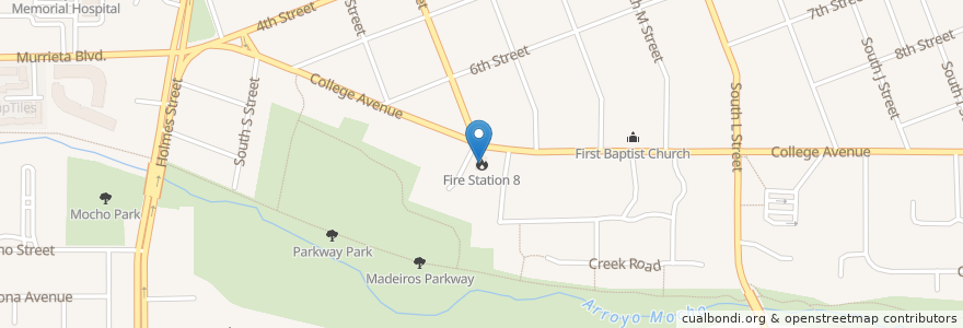 Mapa de ubicacion de Fire Station 8 en Amerika Birleşik Devletleri, Kaliforniya, Alameda İlçesi, Livermore.
