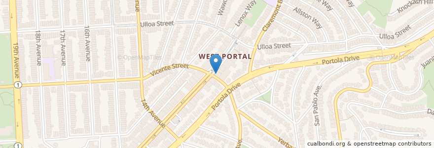 Mapa de ubicacion de West Portal Oral Surgery en Amerika Syarikat, California, San Francisco, San Francisco.