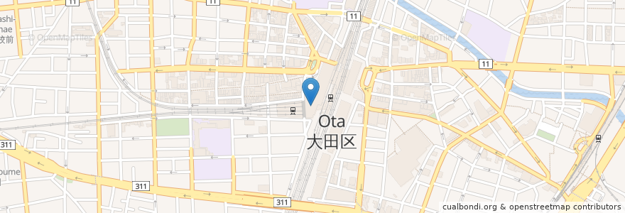Mapa de ubicacion de タリーズコーヒー en Jepun, 東京都, 大田区.